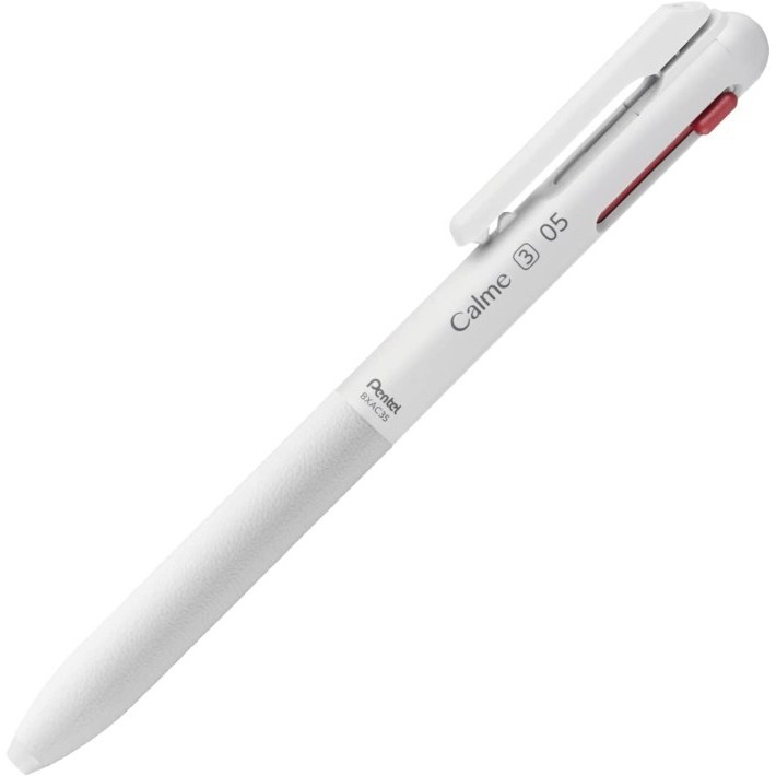 

[Terbaru]ATK Pentel Calme 3C Multi Silent Ballpoint 0.5mm 0.7 Noise Reduced Pen - White, 0.7mm