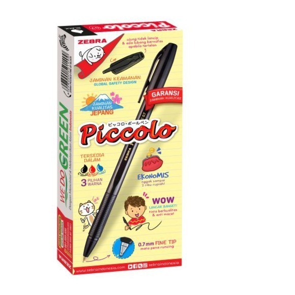 

pulpen zebra piccolo / ballpoint piccolo 0,7 mm