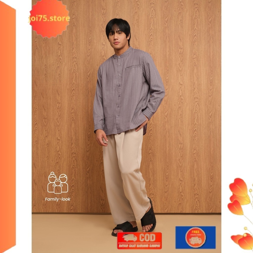 Terlaris ✨ -THENBLANK | Men Prime Shirt Long Sleeve Kemeja Koko Pria