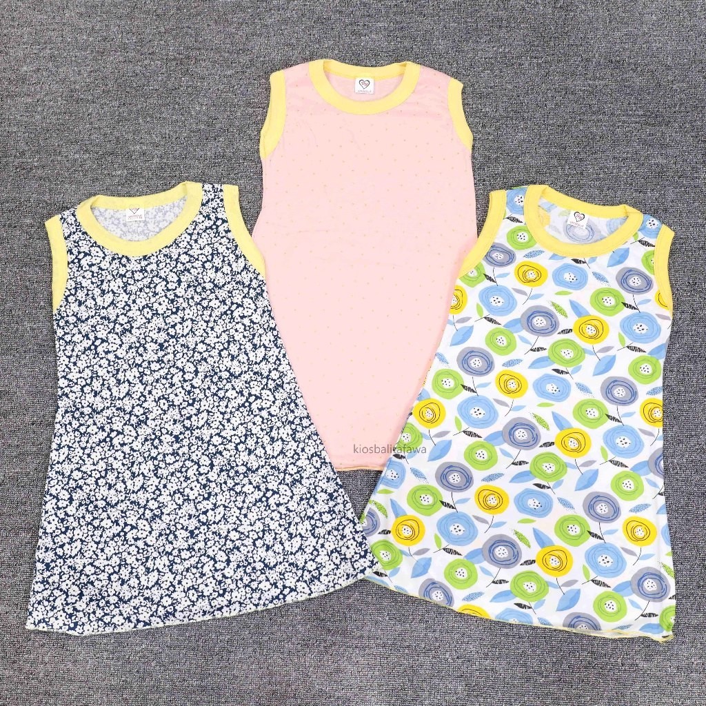 (Bisa Pilih motif) Daster Yukensi uk 3-5 Tahun / Dress Anak Perempuan Atasan Bahan Kaos Baju Harian 