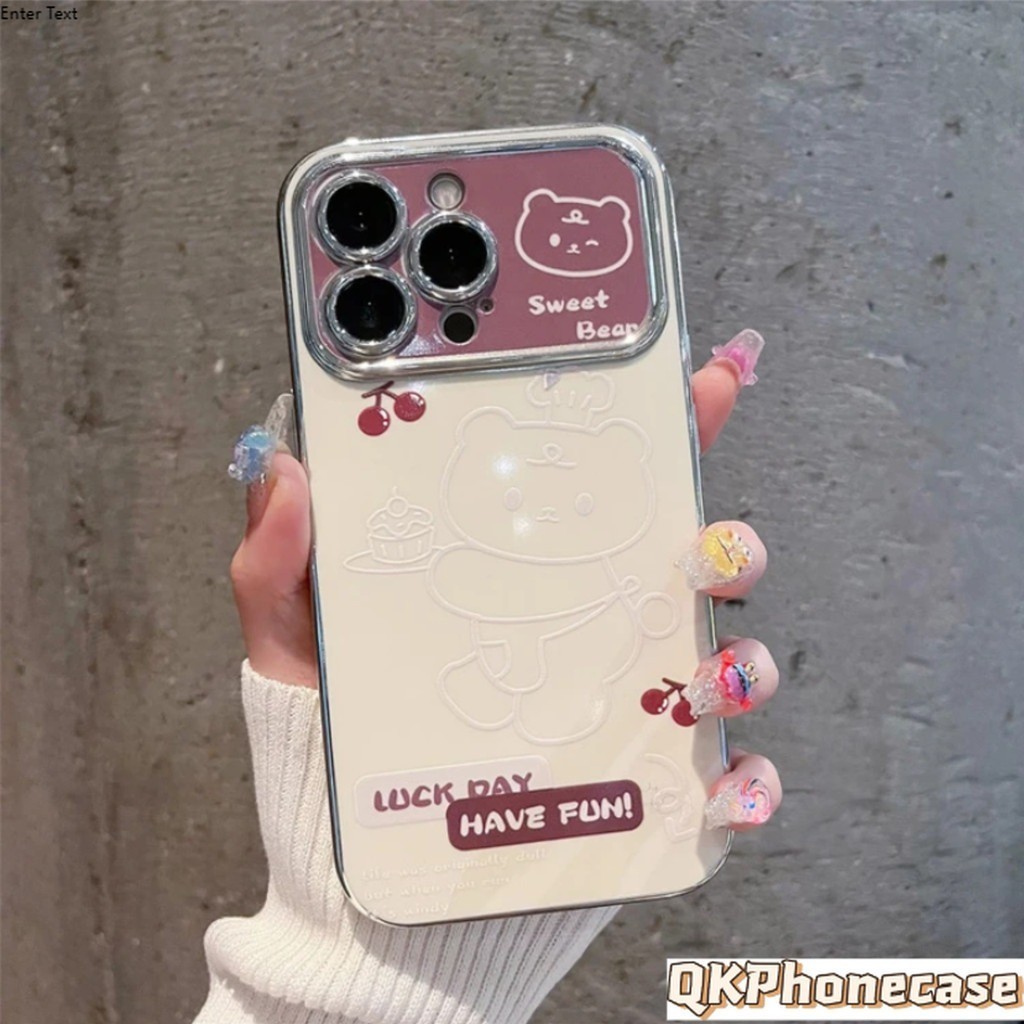 Cherry Bear Kartun-Terbaru Soft Case IPhone7PLUS XS XR XSMAX IPhone11 PROMAX IPhone12 13 14 15 PRO P