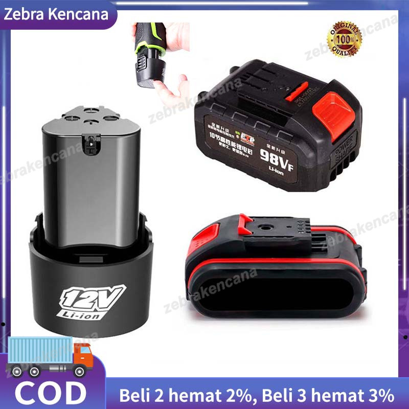 Baterai Litium Li-Ion Baterai Bor Elektrik Cordless Rechargeable atau Charger- Baterai 12V 36V 98V