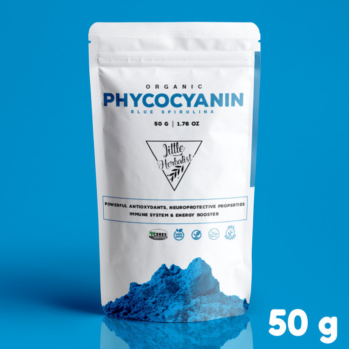 

[[ K23 - BEST SELLER ]] Blue Spirulina powder - Phycocyanin - 50 grams