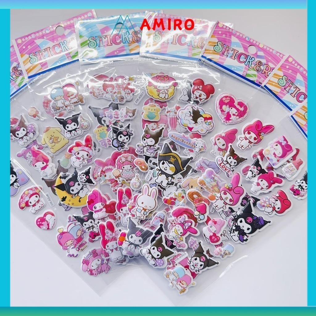 

Stiker Timbul Sanrio 3D/ Stiker Karakter Saneio Lucu / Stiker Mainan Anak Tempel Perempuan