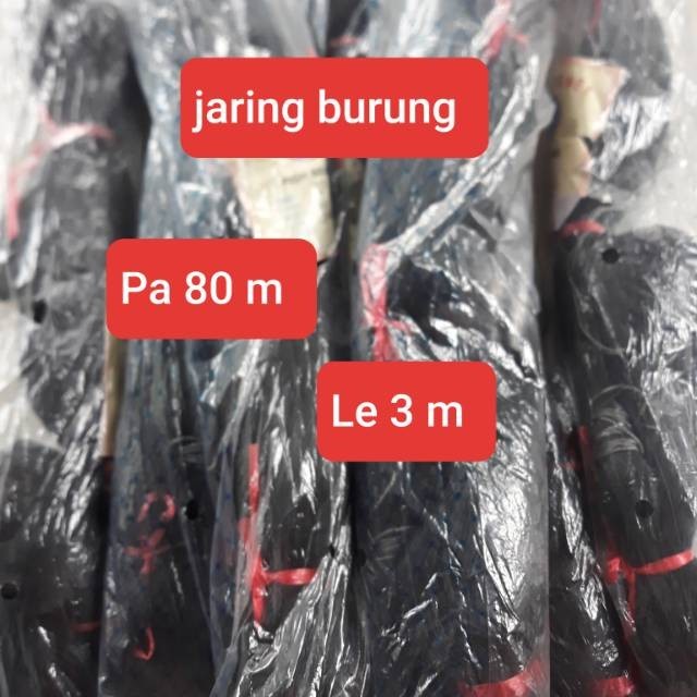 jaring burung lubang 1¼ inch 0.12 100md/100yds jaring burung lubang 1 jari jaring hitam jaring burun