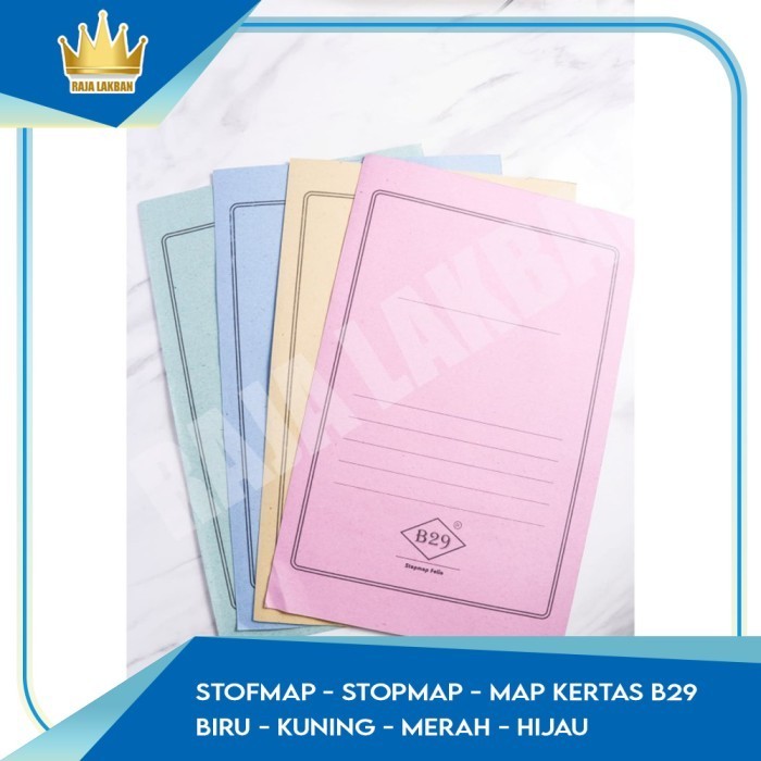 

[KUALITAS TETBAIK] Stofmap / Stopmap / Map Kertas B29 biru / kuning / merah / hijau - Merah