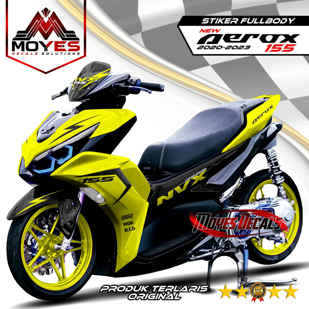Decal Fullbody Aerox New - Decal Stiker Fullbody Yamaha Aerox New Polos New
