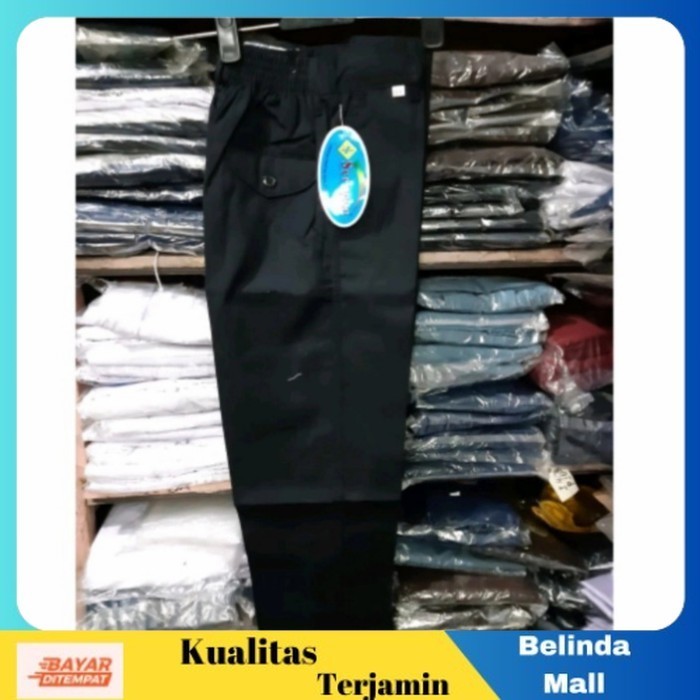 

⭐COD⭐ MURAH Celana Panjang Karet SD Merek SERAGAM Warna Hitam ukuran 27 s/d 44 28