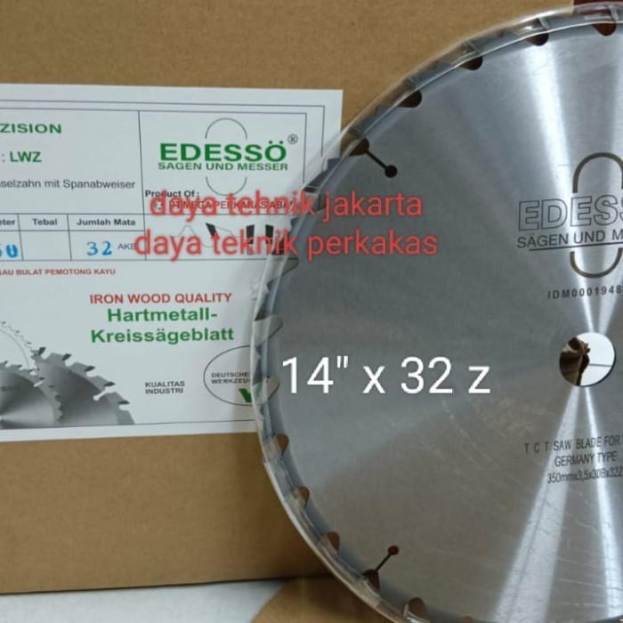 MATA GERGAJI TANDUK EDESSO edesso iron Wood 14" x 32 z / Saw Blade edesso 350 x 32 fz mata gergaji k