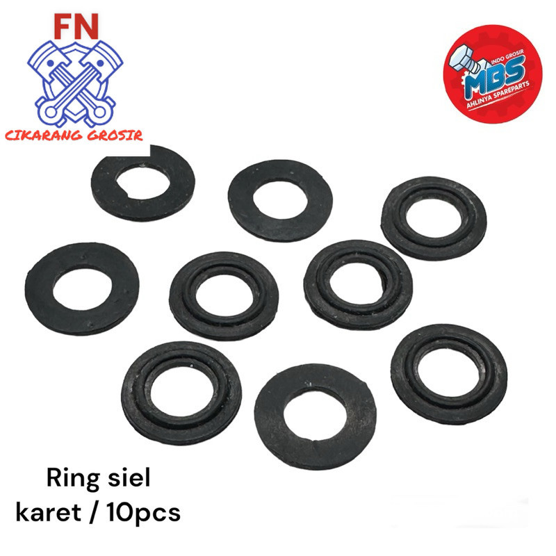 FM RING KARET SIEL KARET LUBANG M10 BAUT 14 RING KARET ORIGINAL SIL MURAH