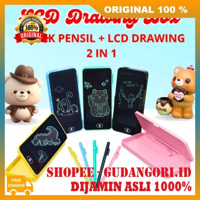 

Kotak Pensil LCD 2 in 1 Kotak Pensil dan Papan Coret Tempat Pensil LCD Drawing Kotak Pensil Drawing Pad ORIGINAL