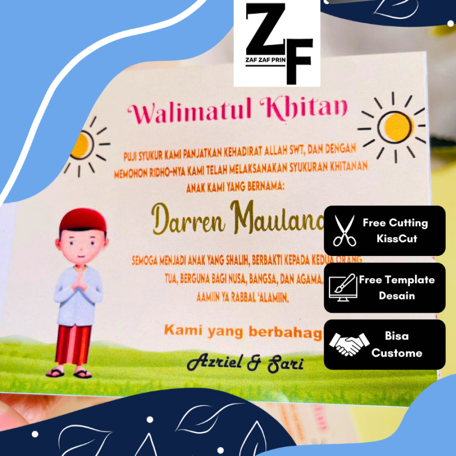

ZAF STIKER SYUKURAN KHITANAN / STIKER KHITANAN NASI BOX / STIKER TASYAKUR KHITANAN / STIKER KHITAN