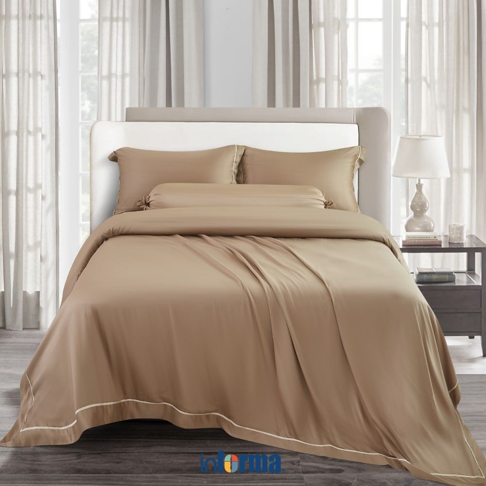 Informa 180X200 cm Set 7 Pcs Seprai King Tencel Luxe Hazel - Cokelat Sprei Seprai Aesthetic Seprei S