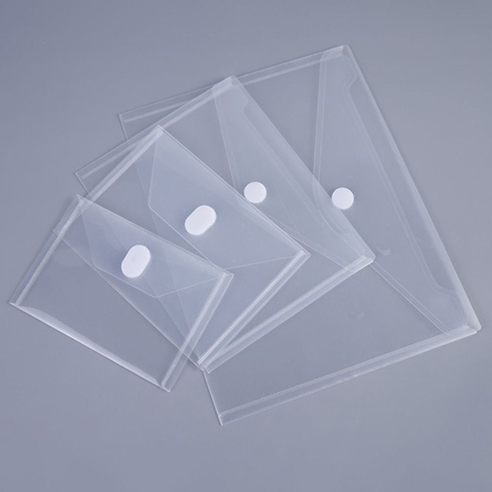 

A4/A5/A7/A8 Transparent Plastic File Folder Bag Office Document Folder Student Stationery Bag File Organizer Paper File Holder