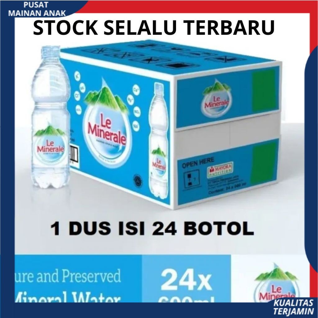 

PMA Air Mineral LE MINERALE LEMINERAL 600 ML Isi 24 Botol PER DUS PER KARTON