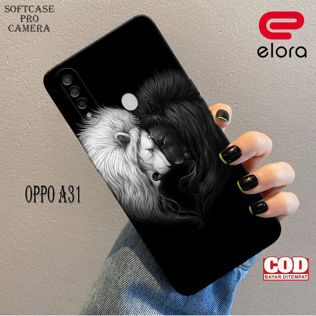 Case Hp Oppo A31 Terbaru - Elloraa.id - Casing Oppo A31 Motif Case Hitam Putih - Kesing Oppo A31 - S