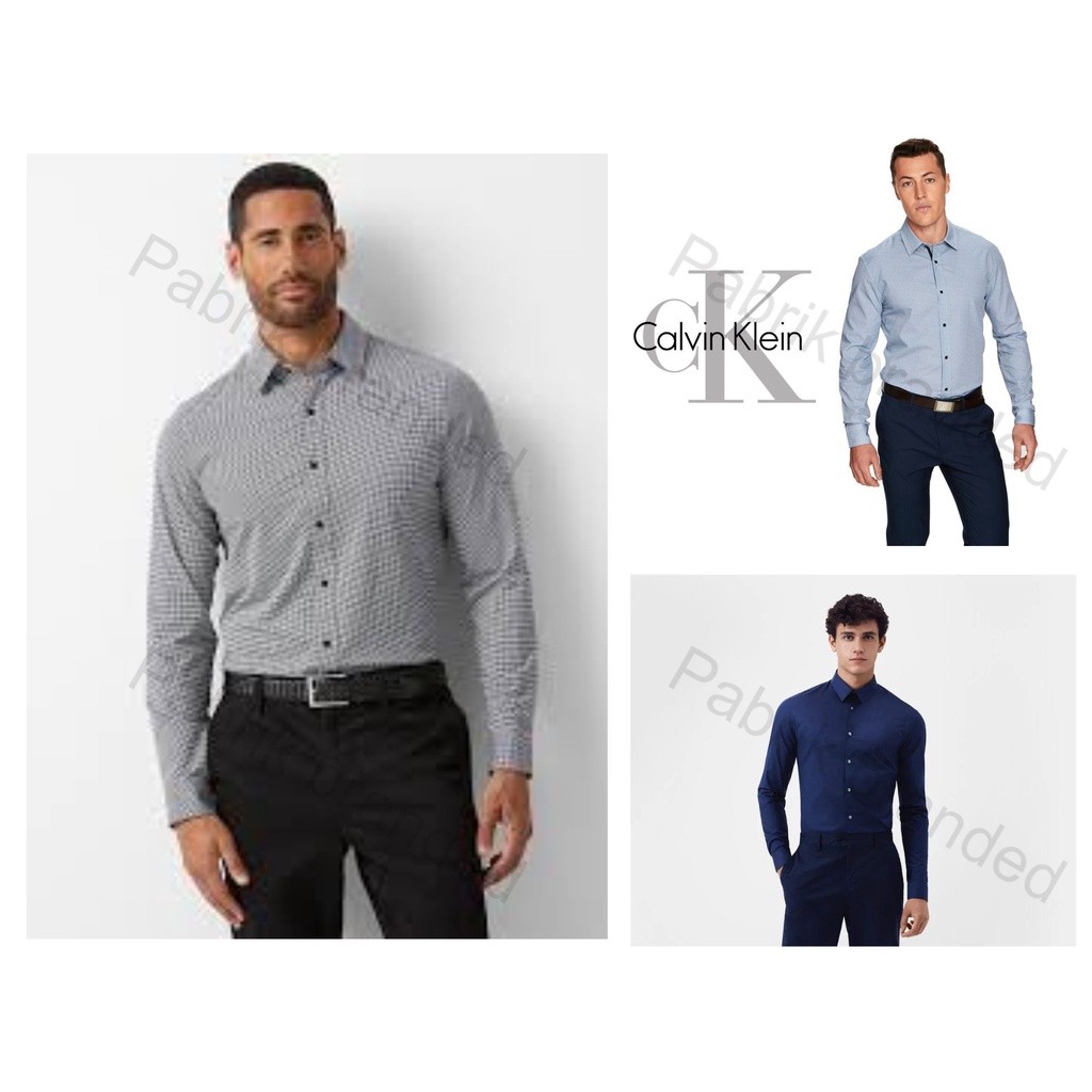 pabrik branded slim classic tall fit Dress Shirt p8 kemeja kerja lengan panjang long sleeve pendek b