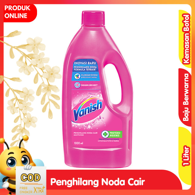 Vanish Pink Penghilang Noda Pakaian Cair Botol 1L