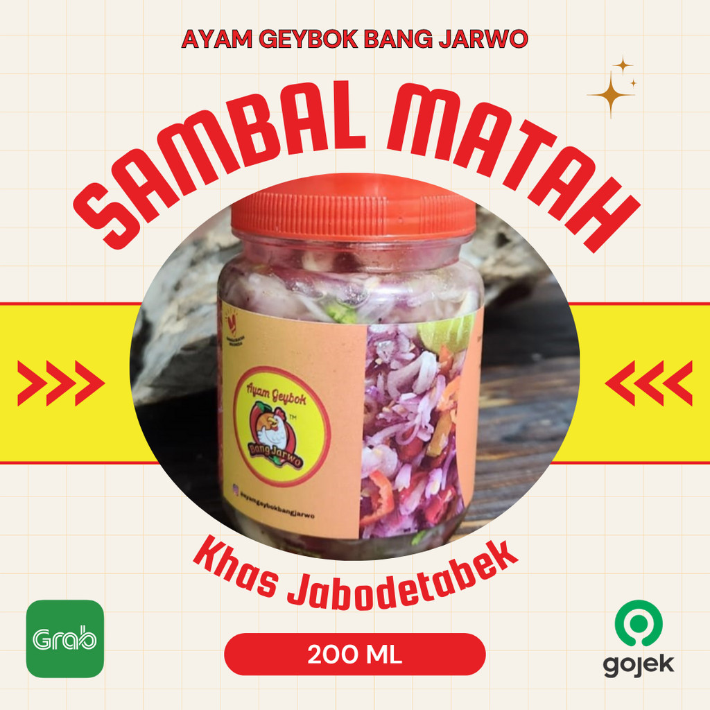 

Sambal Matah 200ML Pedas & Nikmat - ASLI Ayam Geybok Bang Jarwo