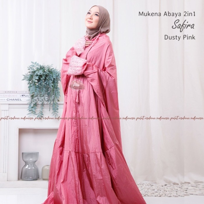 Mukena dewasa terusan mukena ponco mukena abaya jumbo (PMI) - Greentea
