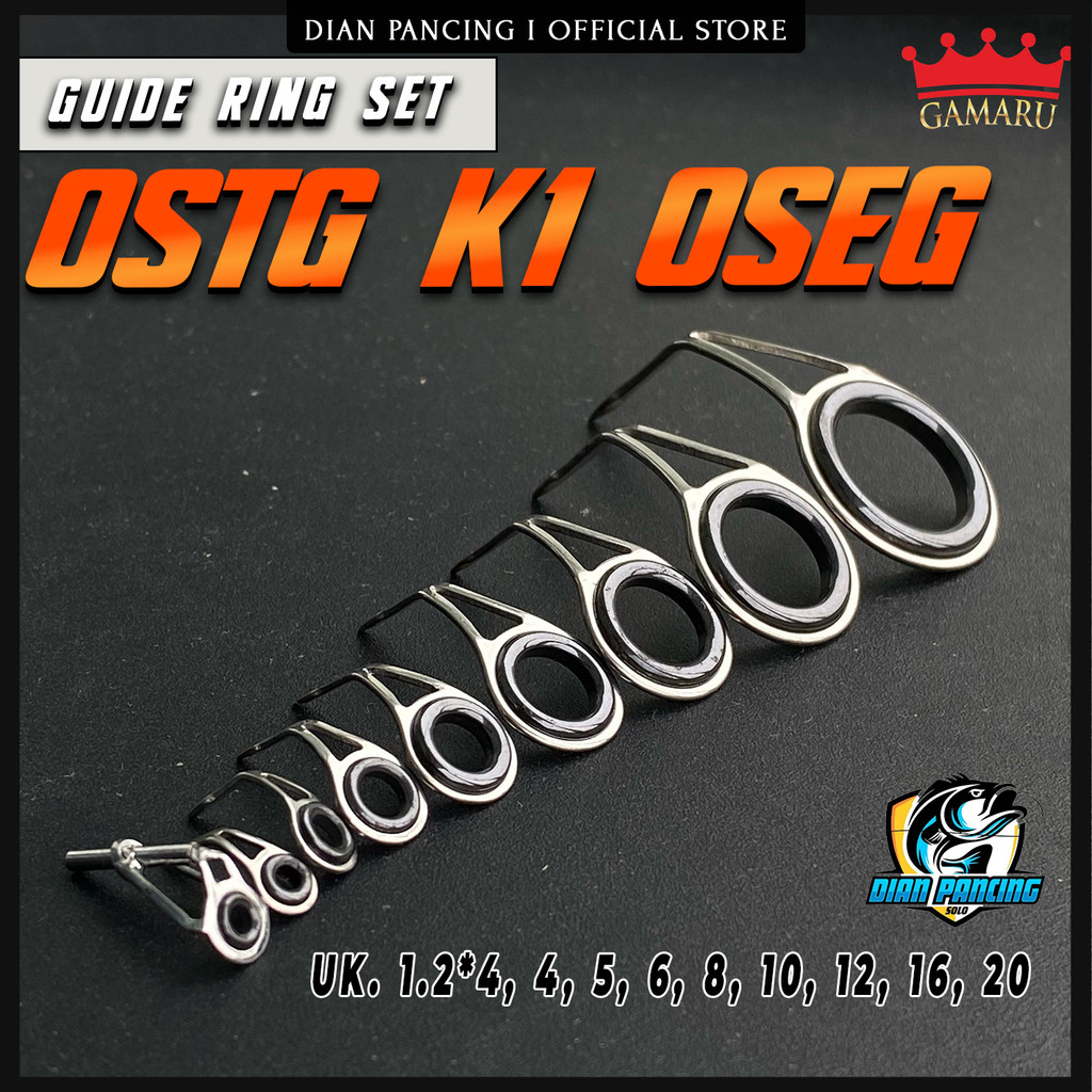 RING SET 1 KAKI  OSTSG K1 OSEG Stainless Steel Keramik halus untuk ring joran pancing