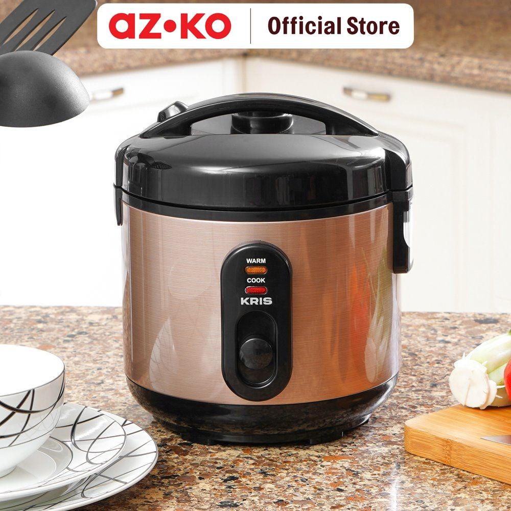 AZKO Kris 1 ltr Rice Cooker Dengan Pot Stainless Steel Magic Jar Magic Com Penanak Nasi Alat Masak B