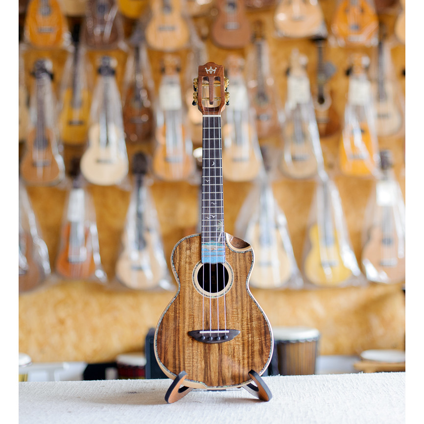 Mauloa Ukulele 26 inch Tenor Acacia Solid Wood Hawaii Guitar Cutaway Uke With Bag/Tuner/Strap/Capo F