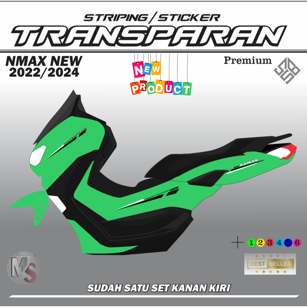STRIPING STICKER TRANSPARAN NMAX NEW LIST SIMPLE