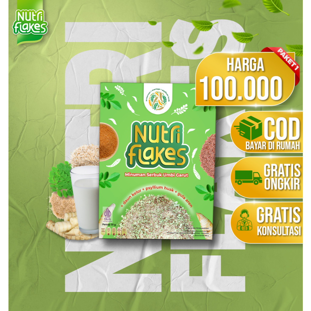 

Nutriflakes Sereal Umbi Garut Solusi Diet Sehat untuk Atasi Maag & Gerd dengan Bahan Lokal Original!