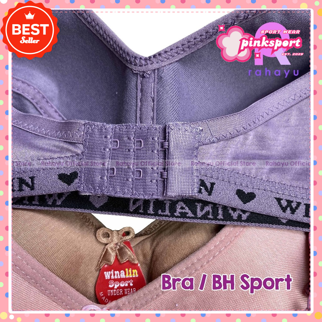 Erk716 Pink Sport / Bra Winalin Isi 3pcs / BH Winalin / Bra Sport Winalin / BH Sport Winalin Bahan
