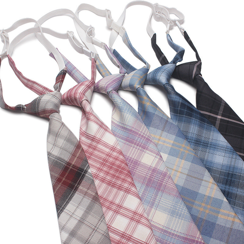 Women Plaid JK Ties Japanese Style Neck Tie for Jk Uniform Cute Necktie Suits Gravatas Sweet Simple 