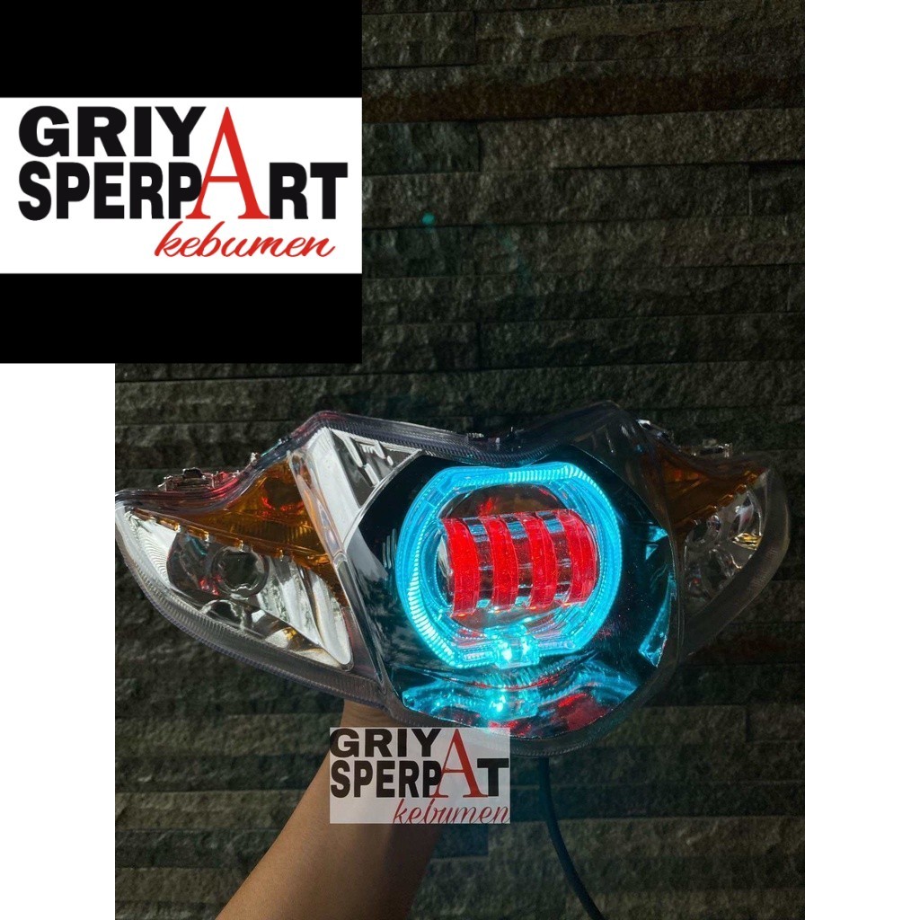 LAMPU DEPAN HONDA REVO ABSOLUTE BILED BILLED PROJIE LED
