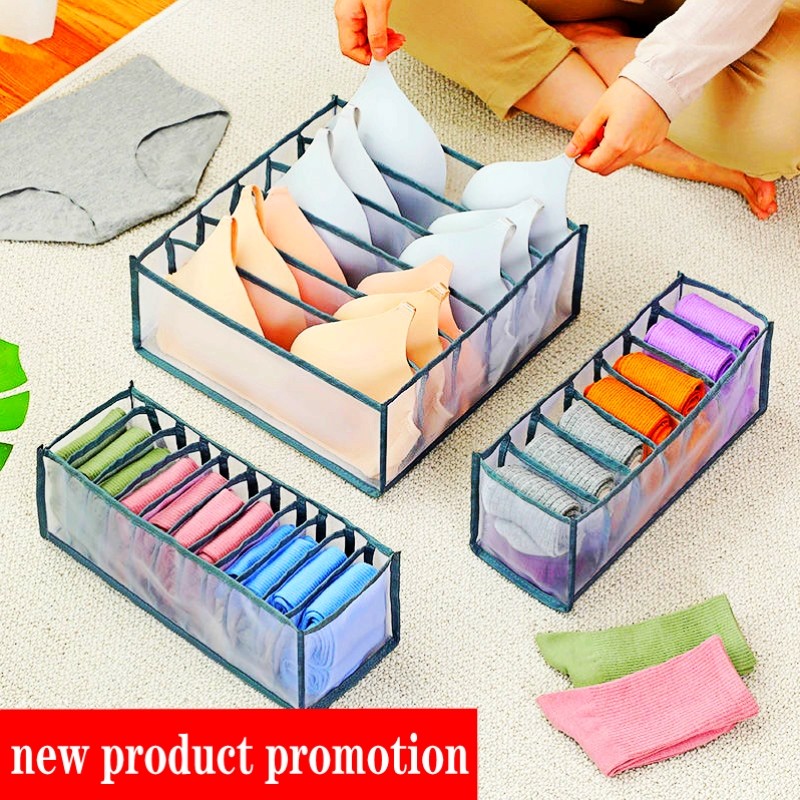 

Organizer Panties Socks Storage Boxes Wardrobe Pants Clothes Underwear Drawers jeans Clothes Separator Bra Folding Divider