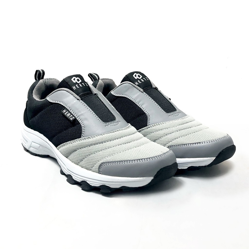 Hertz - Sepatu Sneakers Pria Terbaru H 3355 Brand Hertz Sepatu Olahraga  Sekolah Kerja Abu Murah Ber