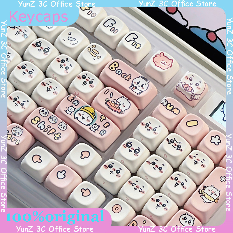 Chiikawa keycaps cute Chiikawa keycaps mechanical keyboard customized keyboard 75 columns 131 keys c