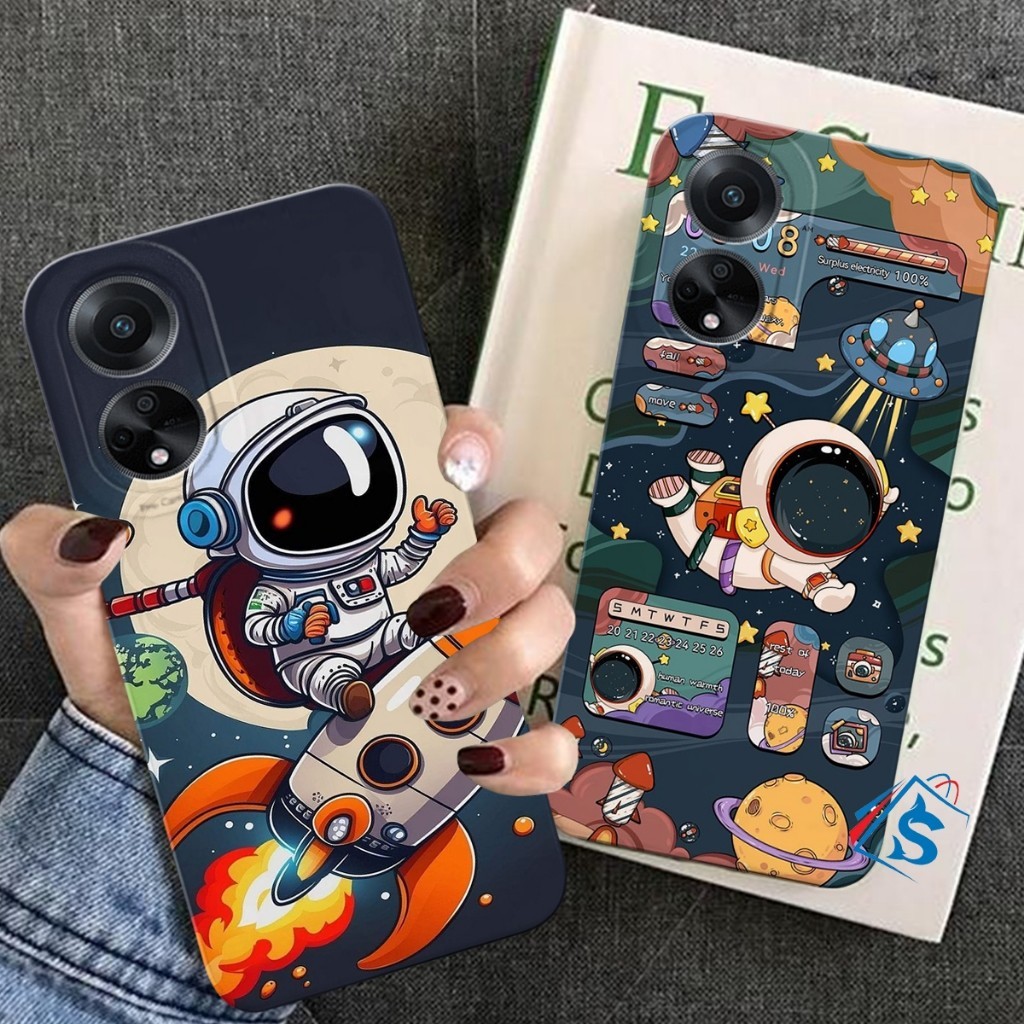 Softcase OPPO A18 A38 A17 A17K A58 4G/A58 5G A78 4G/A78 5G A79 5G A98 A16K A16E Motif Astronot NASA 