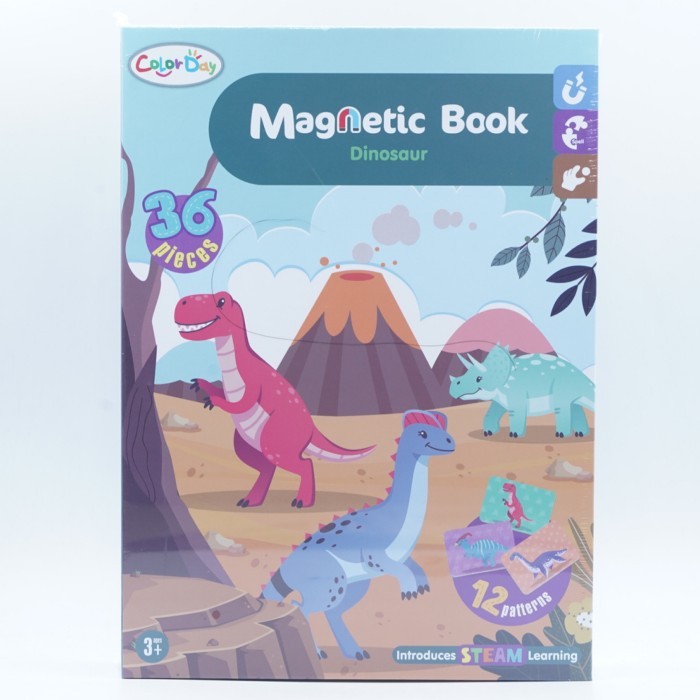 KORI Dinosaur Series Dinosaurus - STEAM Learning Series Magnetic Collage Book Buku Magnet Aktivitas 