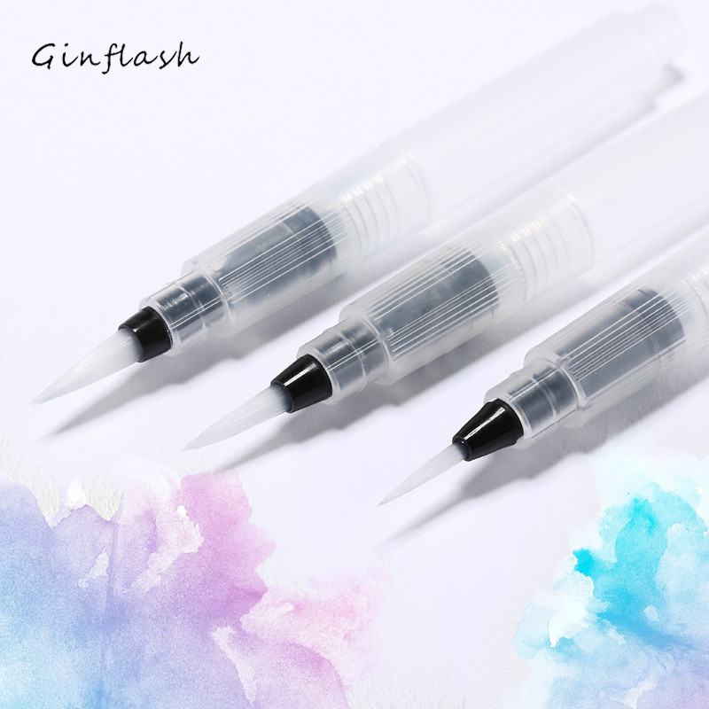 

Ginflash Refillable Paint brush Water Brush Ink Pen Water Color soft head Calligraphy watercolor paints Painting