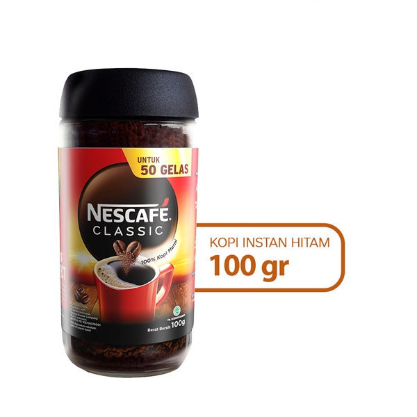 

Nescafe Classic Kopi Hitam Instan Jar 100 gr - CBY