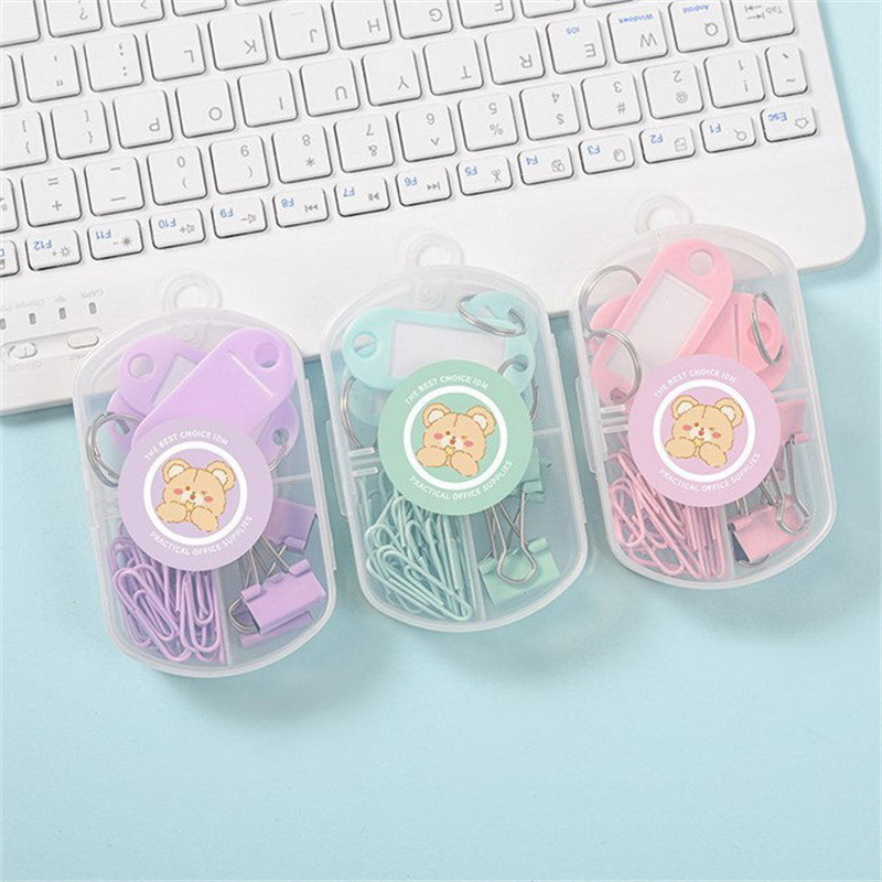 

Mini Morandi Color Metal Stapler Set with Staples Binding Tools Stationery Office School Student Supplies New