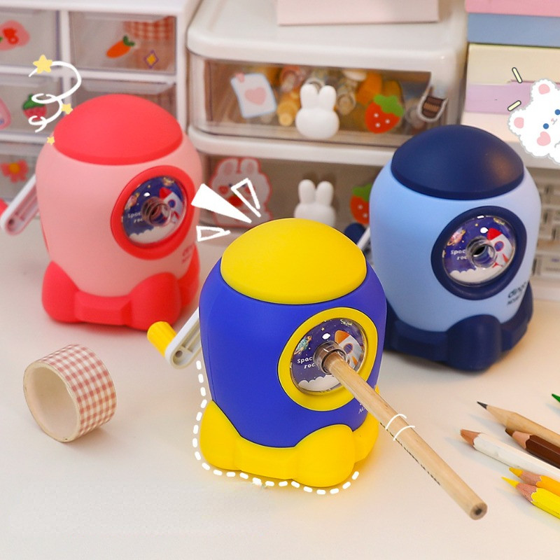 

Creative Rocket Pencil Sharpener Third Gear Adjustable Pencil Sharpener Hand-cranked Automatically Pencil Sharpener Student