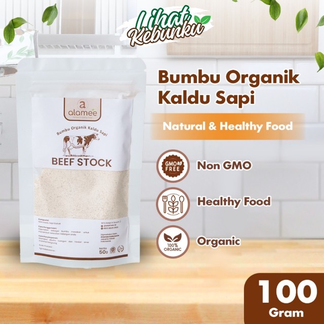 

ALAMEE Kaldu Sapi Bubuk NON MSG Bumbu Dapur Organik Beef Powder Praktis 100gr LIHAT KEBUNKU