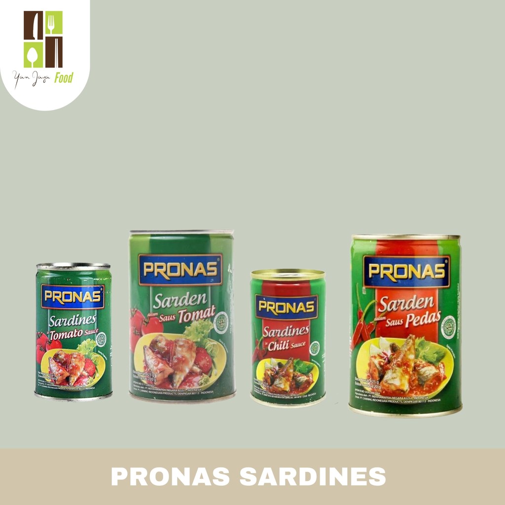 

Pronas Sardines / Sarden / Sarden In Tomato / In Chili Sauce Kemasan 155g / 425g