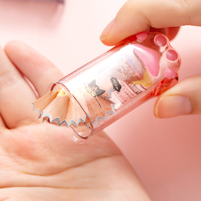 

Cute Cat Paw Pencil Sharpener Kawaii School Supplies Student Prize Kids Gift