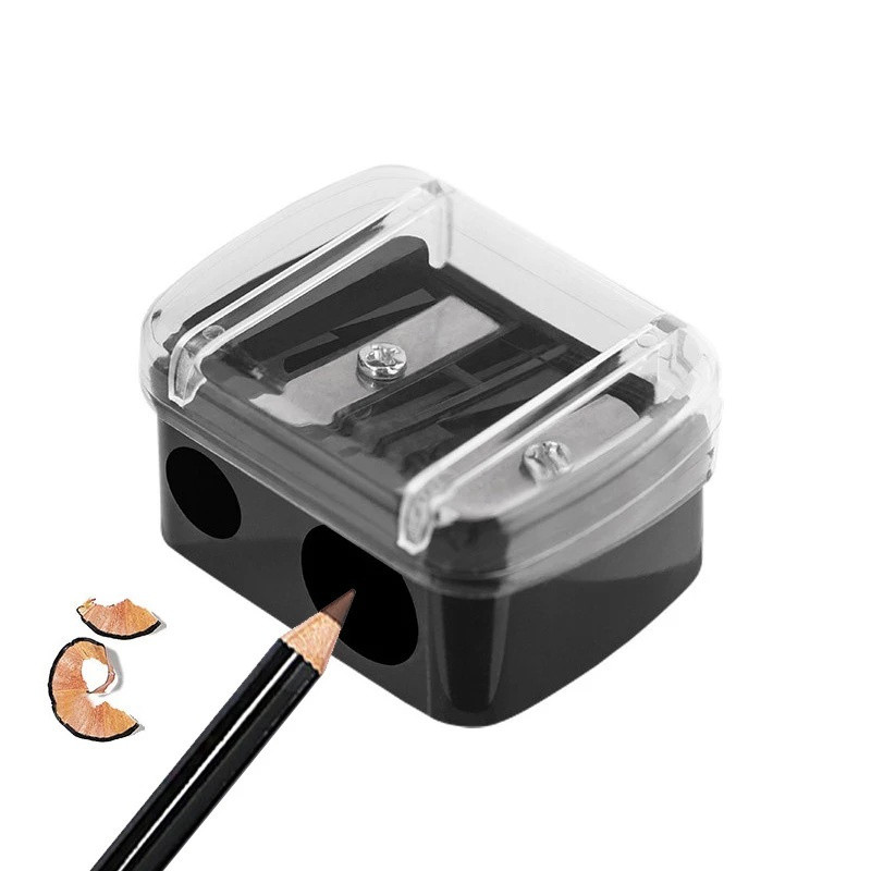 

1 Pc Women Ladies Double Holes Sharpener Pencil Sharpeners For Cosmetic Brushes Eyeliner Pencil Makeup Pencils Wholesale