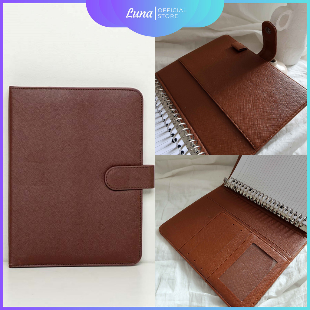 

Binder Kulit Original B5 Polos 26 Ring PU Leather Note Binder B5 26 Hole Binder Kulit Saffiano B5