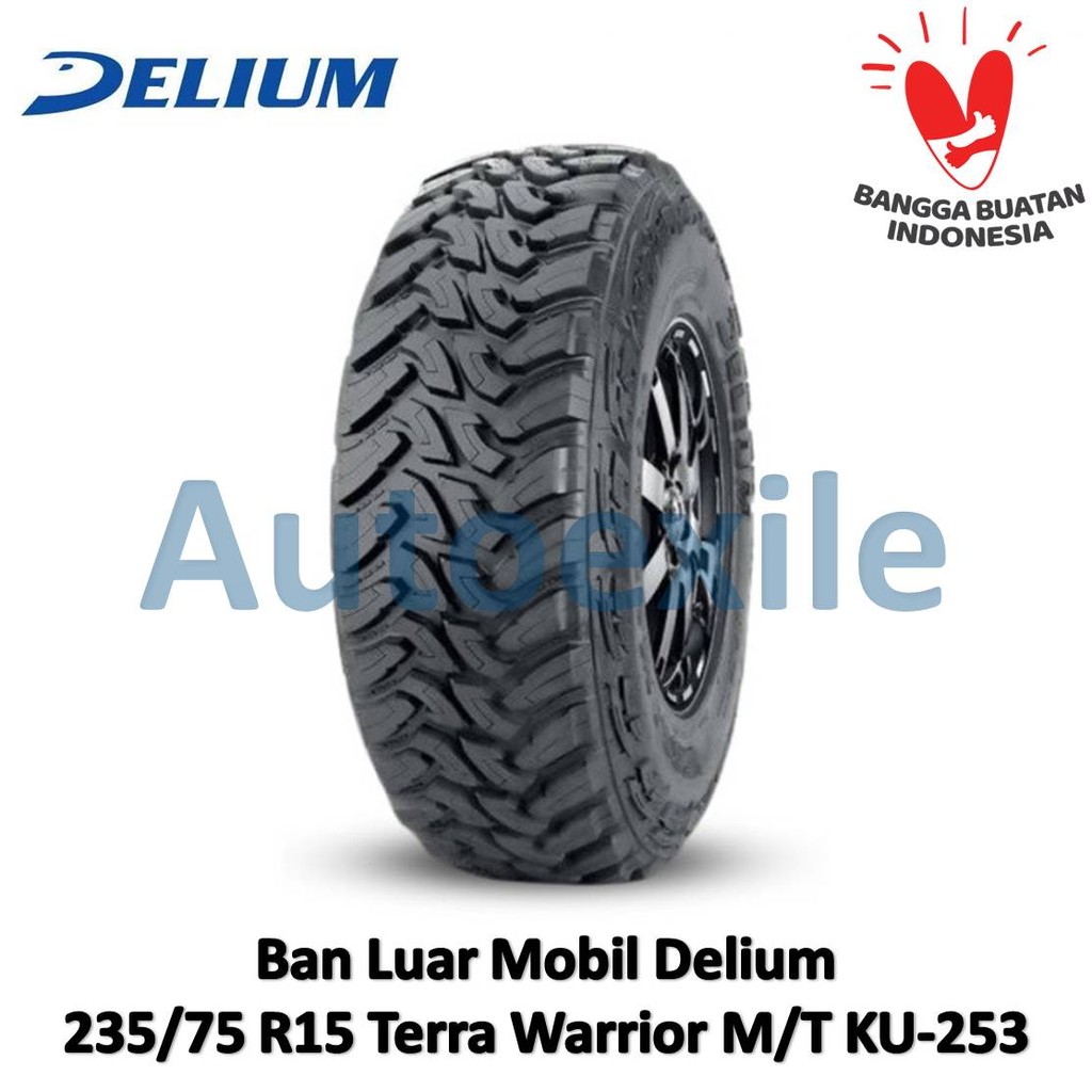 Delium 235/75 R15 Terra Warrior M/T KU-253 Ban Luar Tubeless Radial Mobil Offroad MT Mud Terrain Tap