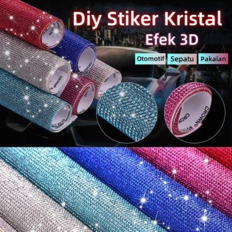 Stiker Berlian Imitasi Stiker Kristal DIY Aksesoris Pakaian Berlian Imitasi Panas Stiker Mobil Akses