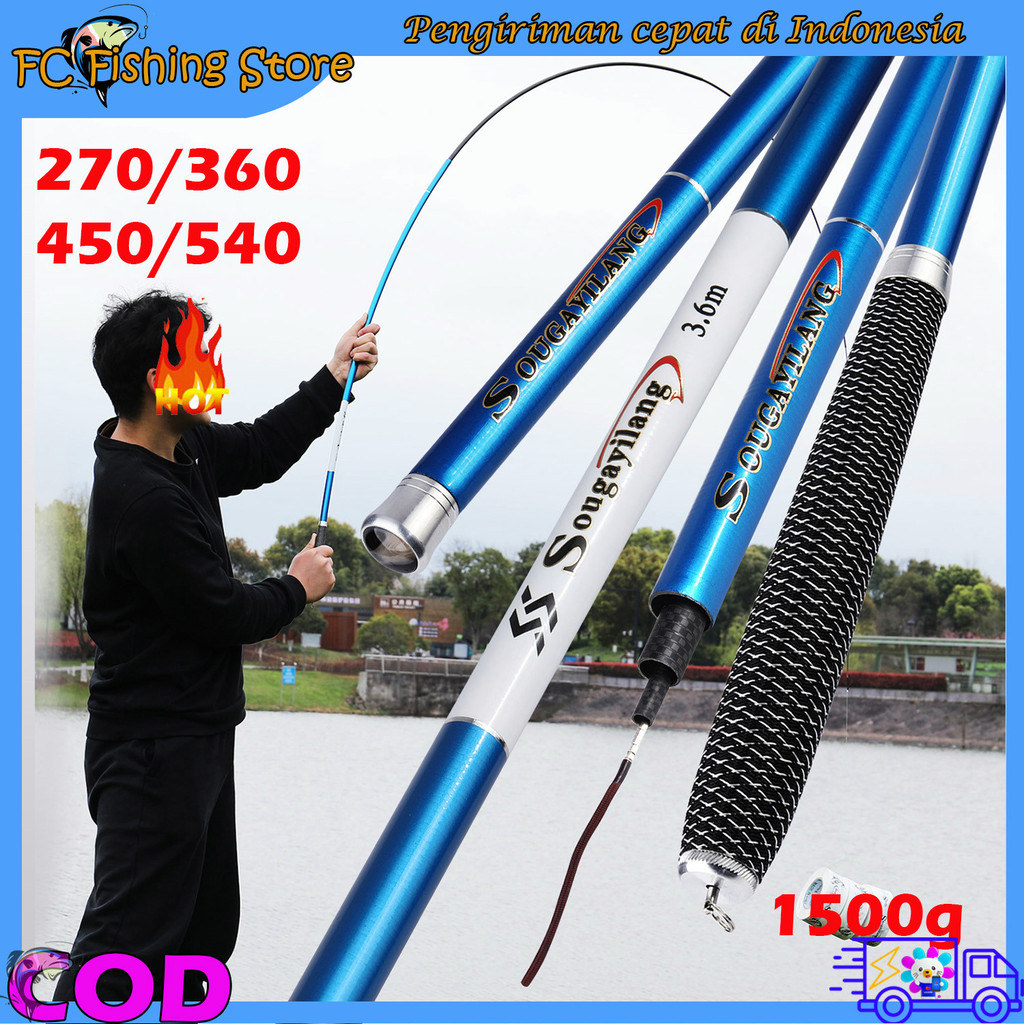 Sougayilang COD Joran Pancing Lentur Dan Kuat Murah Fiber Carbon270cm 360cm 450cm 540cm Joran Muarh 