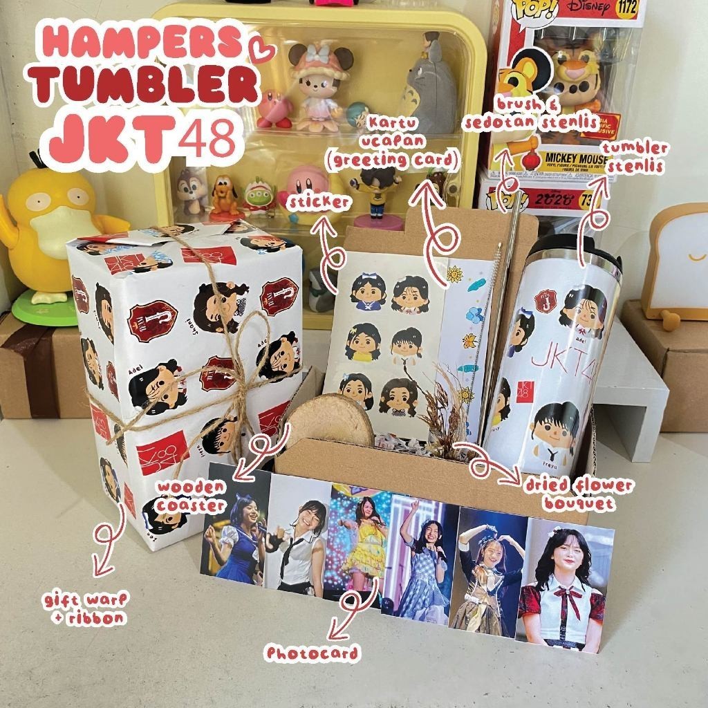 Hampers Tumbler Jkt 48 | Giftbox | Gift Souvenir Hadiah Kado Ulang Tahun Wisuda Anniversary Sweet Se